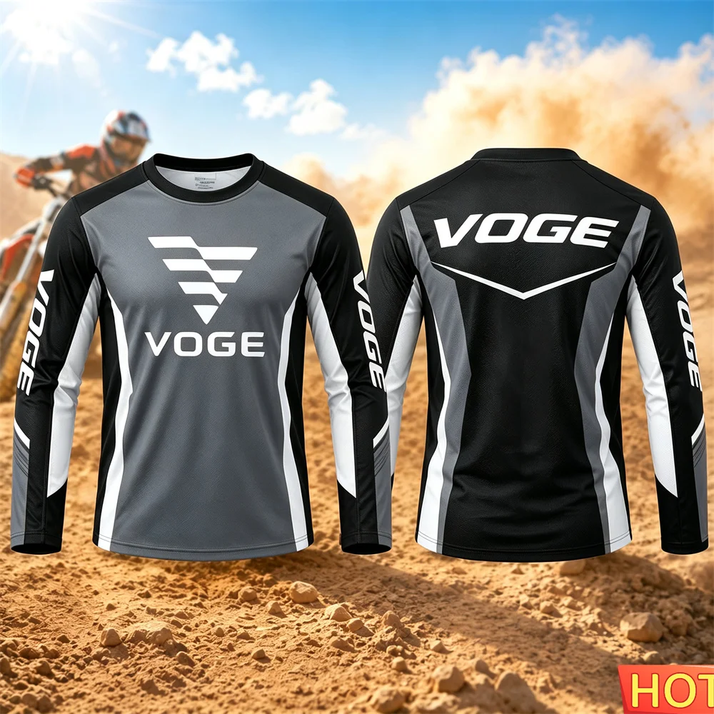 New Unisex Motorcycle Riding Long Sleeve Tee VOGE 3D Quick Dry Breathable Off‑Road Adventure Touring Outdoor Sports Clothing