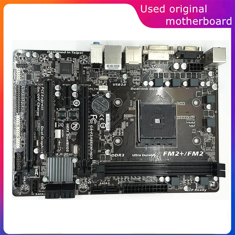 

Used FM2+ FM2 For AMD A88X GA-F2A88XM-HD3 F2A88XM-HD3 Computer USB3.0 SATA3 Motherboard FM2b DDR3 Desktop Mainboard