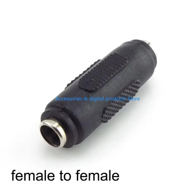 77JD Extended Length DC5.5x2.1mm Power Plug Socket ABS Metal Housing Adapters For Secure Devices Charging 5Sets