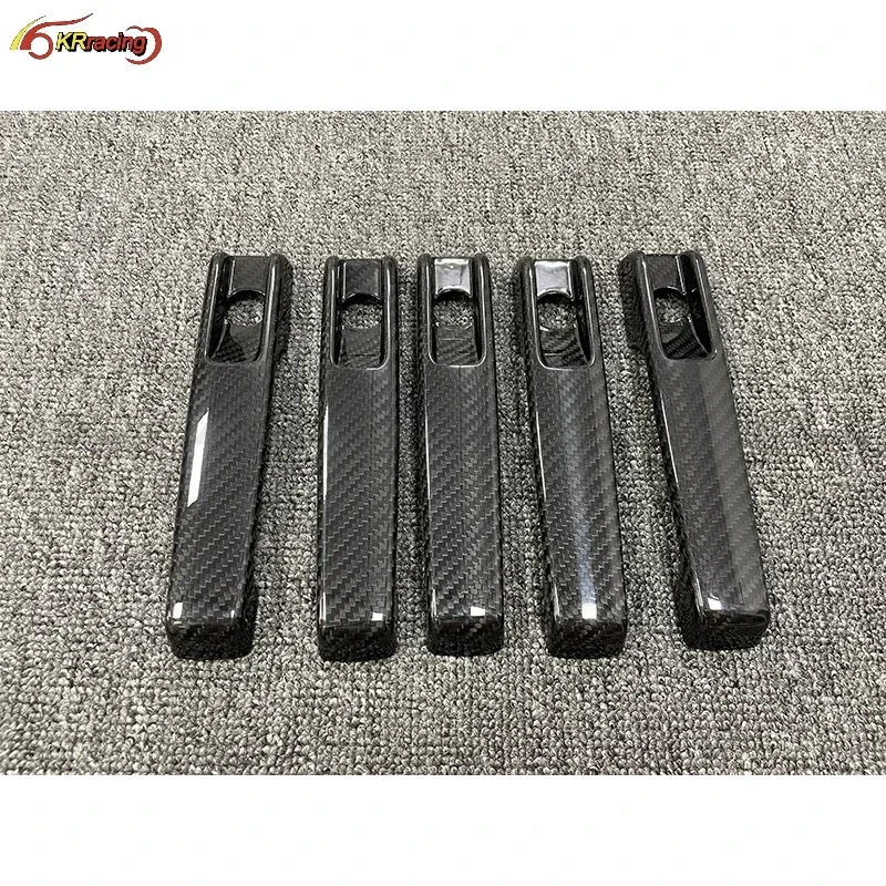 2025Brabu Style Dry Carbon Fiber Car Door Handle Cover For   G-Class G wagon W464 G500 G500 G63 2018-2021