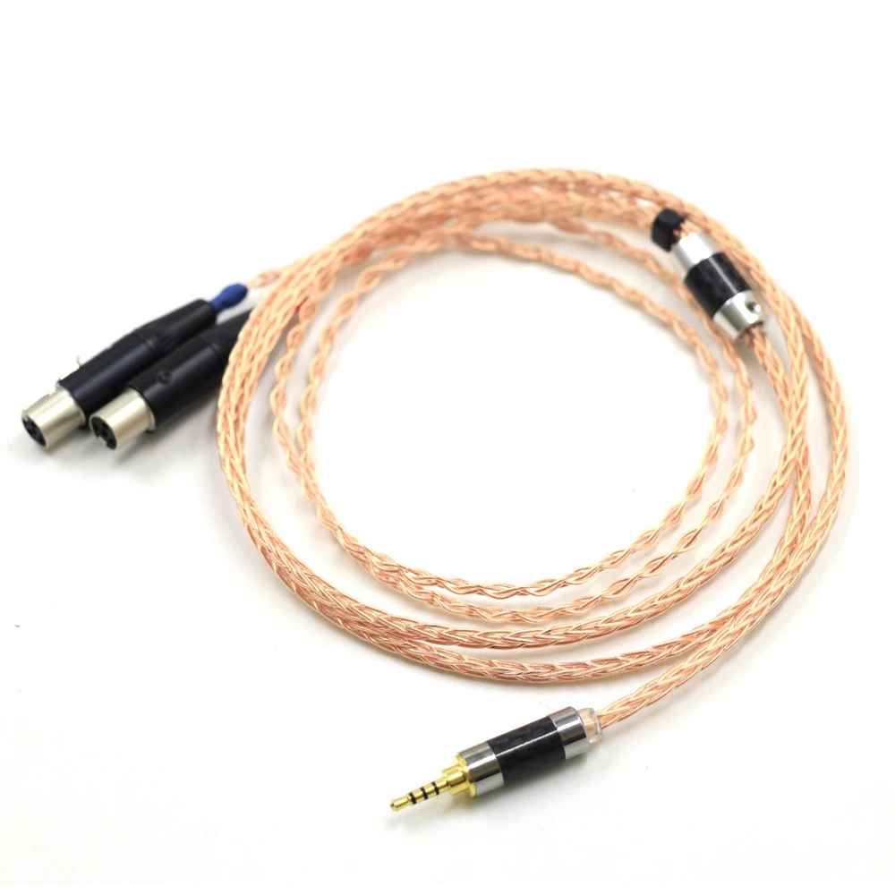 Cable de actualización de auriculares de cobre puro de un solo cristal 7N para Audeze LCD-3 LCD-2 LCD-X LCD-XC LCD-4z LCD-MX4 LCD-GX lcd-24