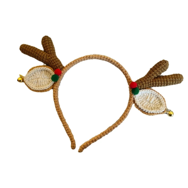 652F Christmas Party Accessories Tree/Antler Headband Seasonal Holiday Party Props Hairband Family Gathering Party Hairhoop