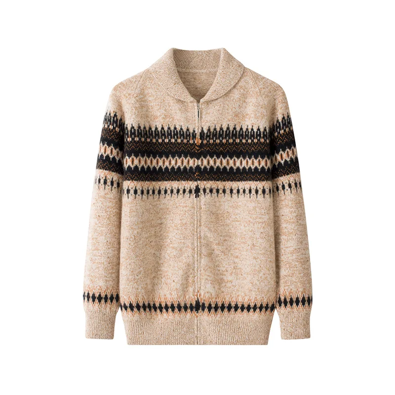 

Новый 100% кашемировый мужской свитер на осень-зиму, кашемировый свитер с отложным воротником, кардиган