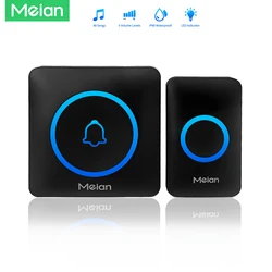 Meian-Smart Home Doorbell, Wireless Outdoor Doorbell, IP65 Waterproof Door Bell, 60 Songs, Smart Security Alarm, Door Bell Chime
