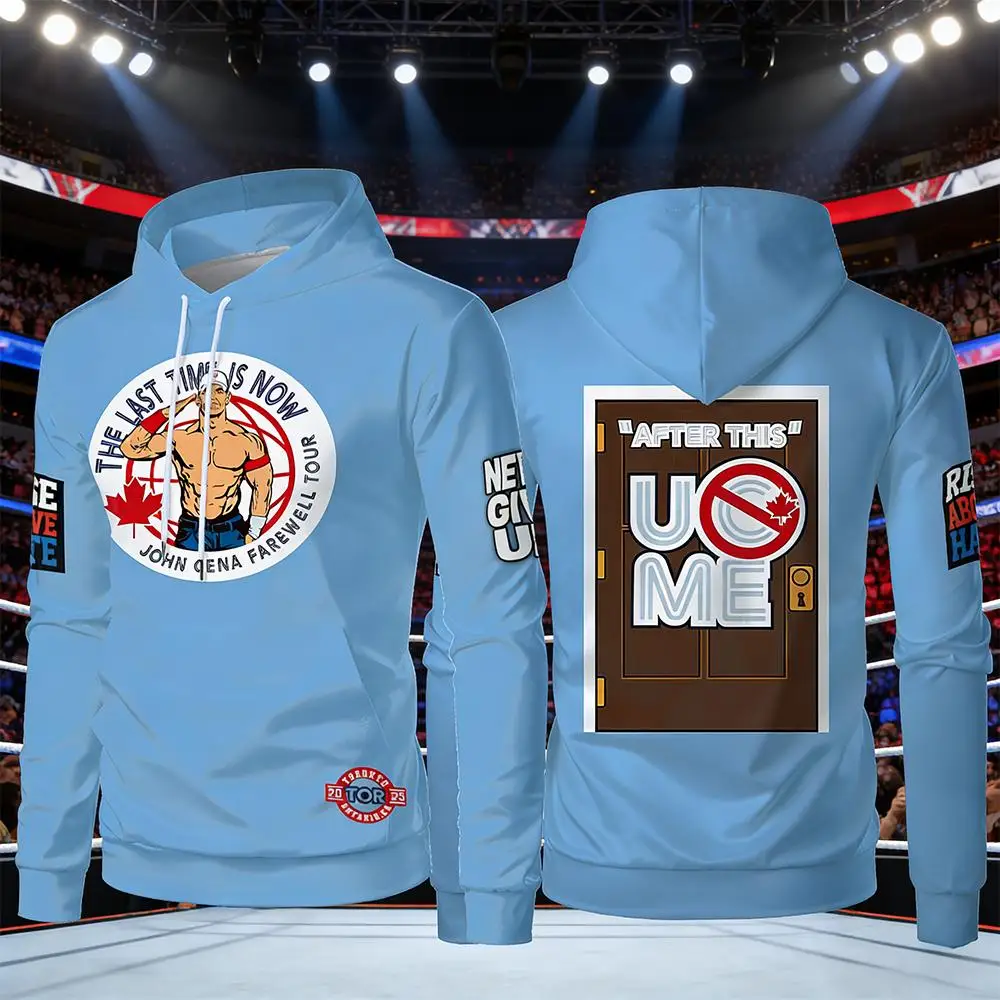 

John Cena Farewell Tour 2025 hoodie Wrestling Outdoor sports Breathable Casual Printed pullover Unisex Long-sleeved top Fan gift