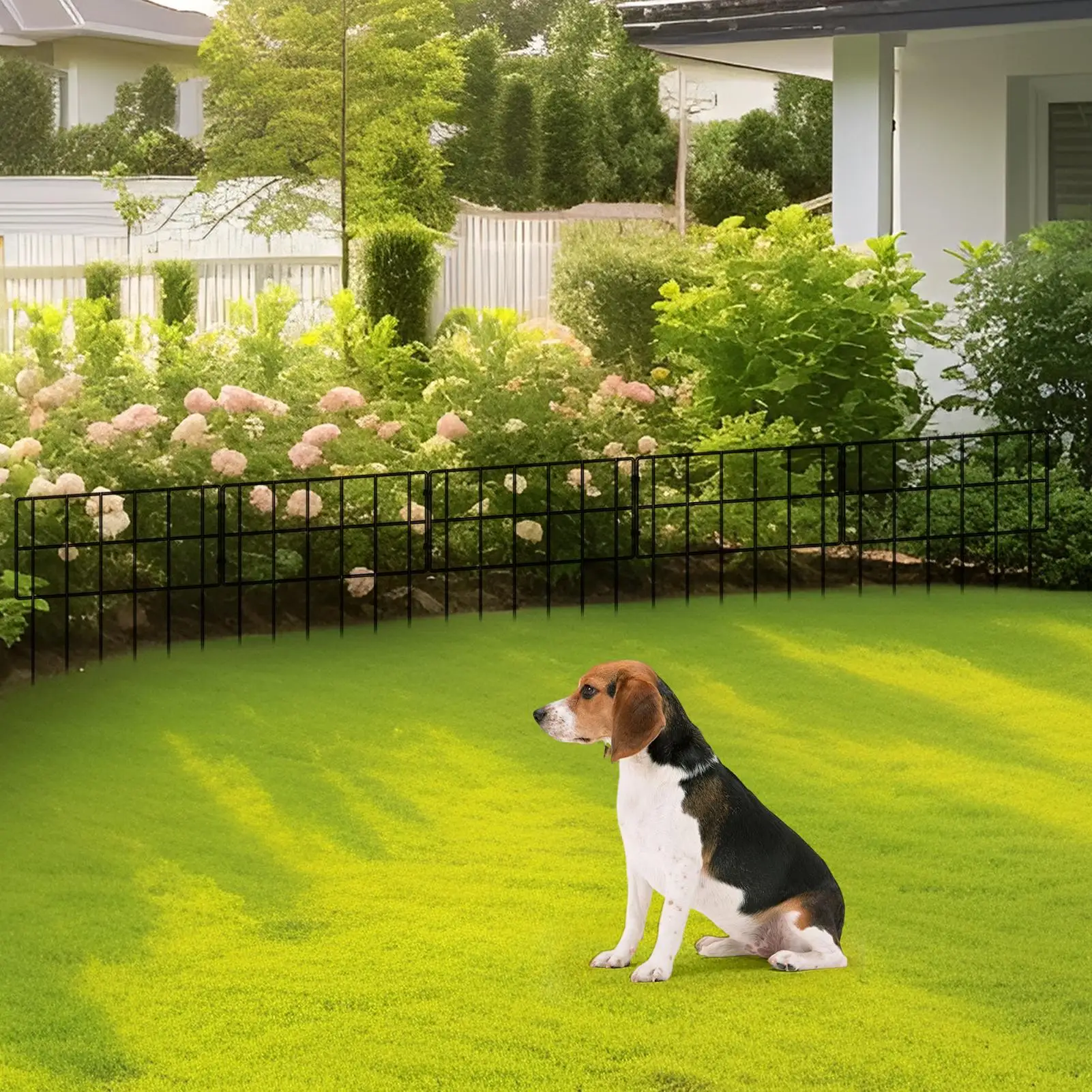 Garden Fencing 10 Pieces No Dig Rustproof Edging Metal Garden Fence Animal Barrier For Outdoor Yard Patio Landscape Pathway