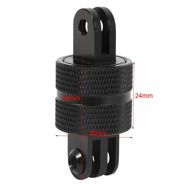 ABGI-3X вращающийся на 360 градусов поворотный шарнирный кронштейн адаптер для камеры Gopro Hero 3 3 + 4, черный