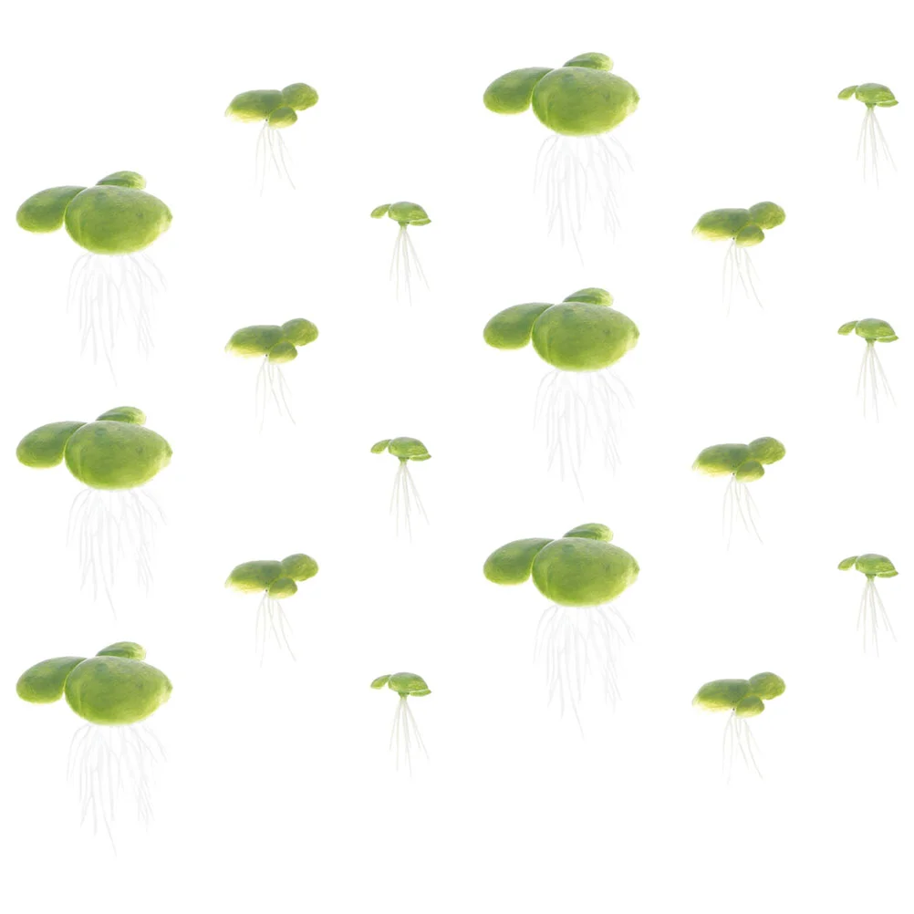 

18 Pcs Accessories Artificial Duckweed Faux Greenery Plastic Fake Plant Decor Aquarium Plants