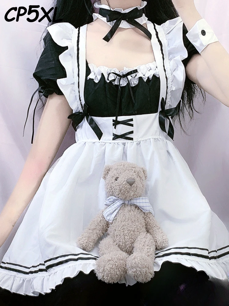 

CP5XL Hot Maid Uniform Anime Lolita Women Babydoll Outfit Sexy Lingerie Female Naughty Cosplay Kawaii Erotic Role Play Apparel