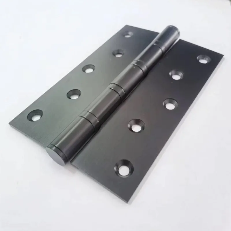 6Inch Stainless Steel Hinge for Wooden Door Black Duty Black Quiet Bearing Flat Swing Hardware