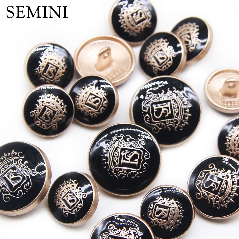 10pcs/lot New Fashion Classic Anchor Sewing Button Decorative Gold Buttons For Clothing Overcoat Uniform Suit DIY