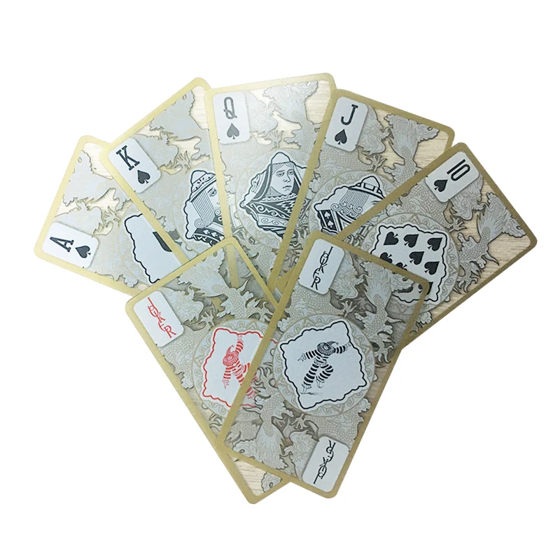 Cartas de juego de plástico transparente, alta calidad, impermeable, Phnom Penh, colección de cartas de dragón, magia, regalos para otros