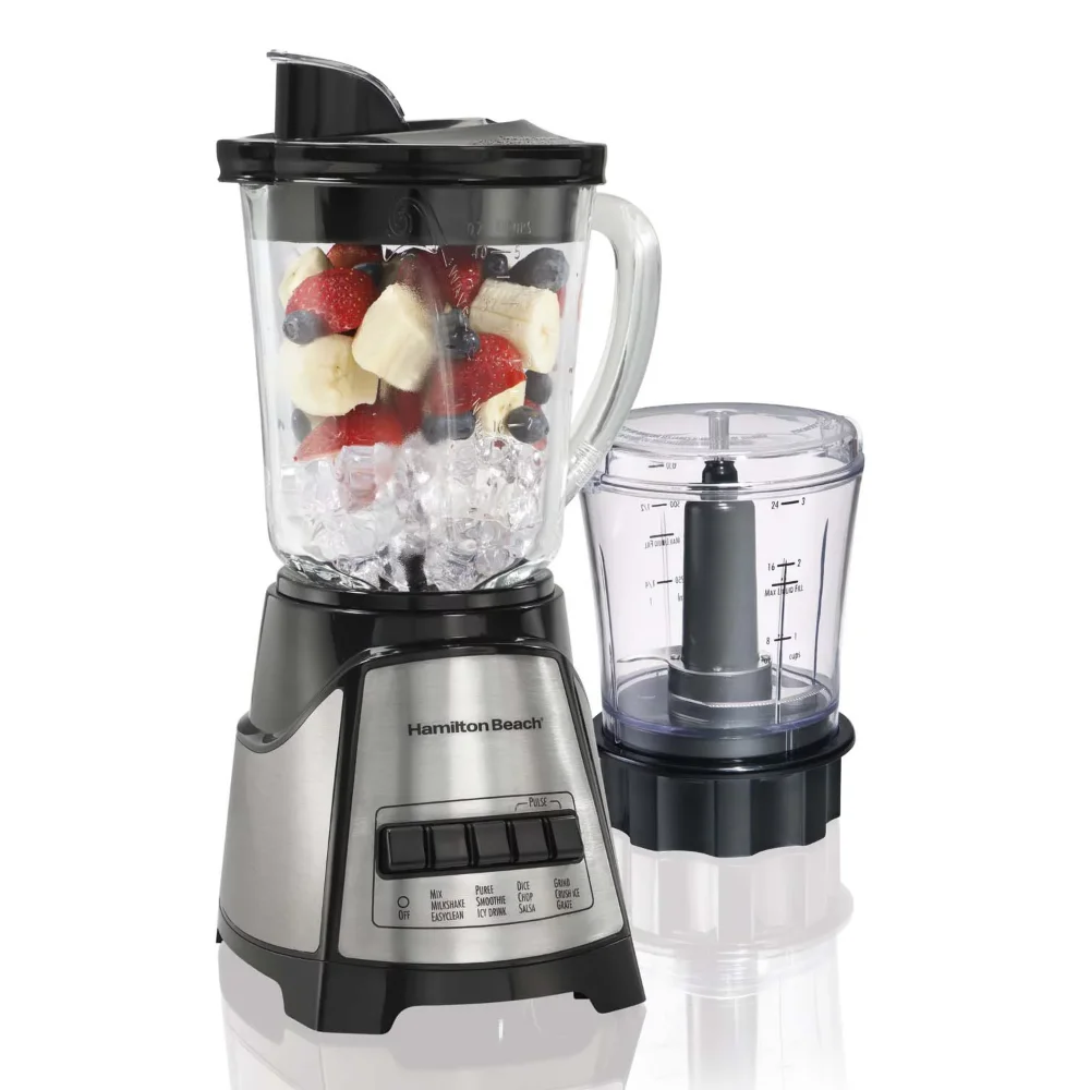 

58149C Multi-Function Blender with Glass Jar and Chopper Food Processor Home Appliance Food Trailer