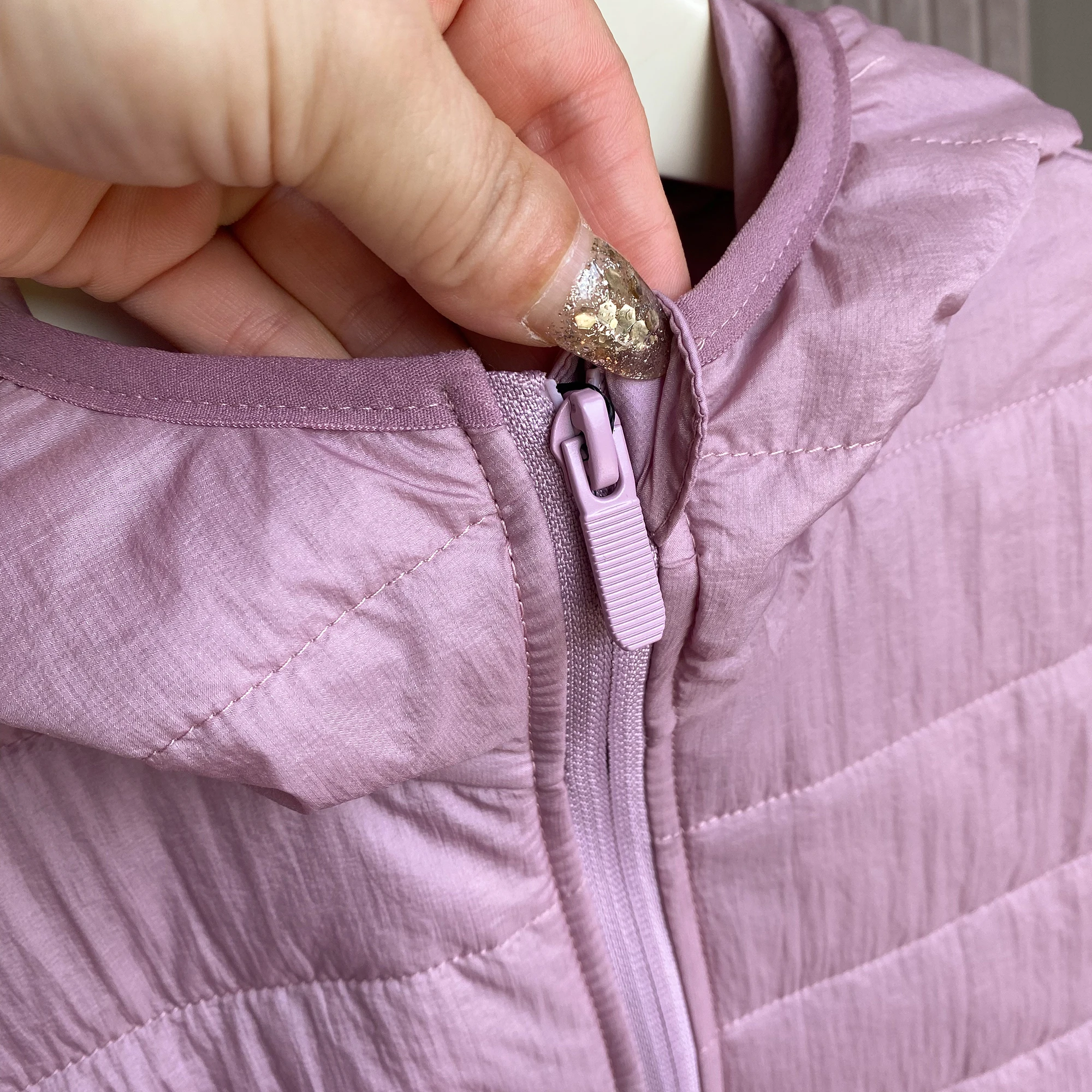 Lightweight Warm Hooded Cotton Jaet Outdoor Casual Yoga Sportswear Fall Winter Faion Zipper Closure Long Sve Slim Fit