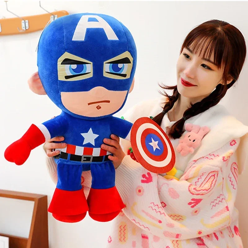 Muñecos de peluche suaves de Los Vengadores de Marvel para niños, Capitán América, Iron Man, Spiderman, Batman, película, regalos de navidad