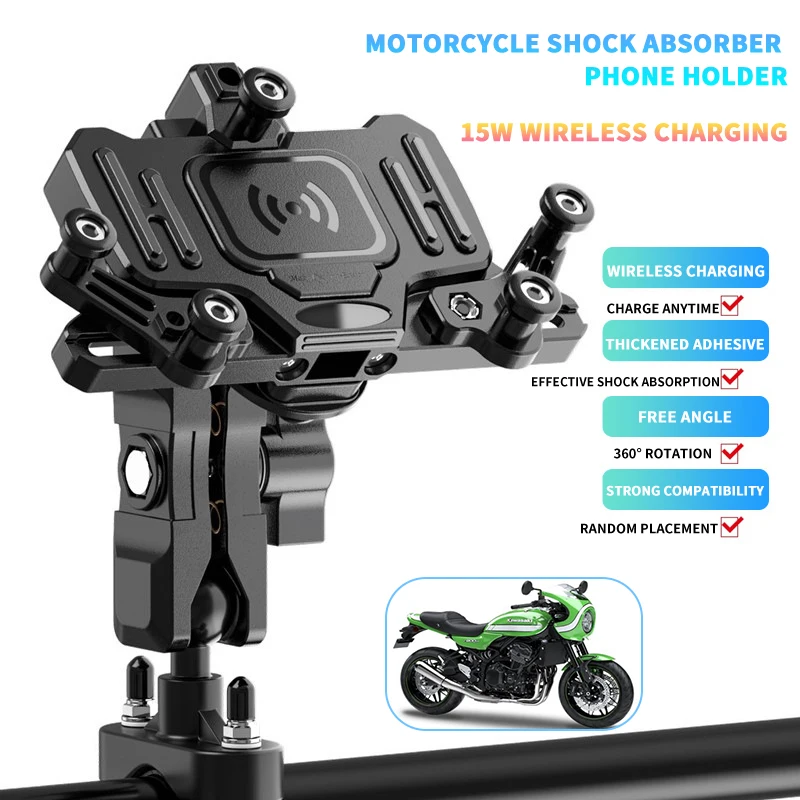 

Motorcycle Mobile Phone Holder Wireless Charging Kawasaki Z900RS Z125 Z250 Z250SL Z300 Z400 ER6N ER4N Accesorios Bracket