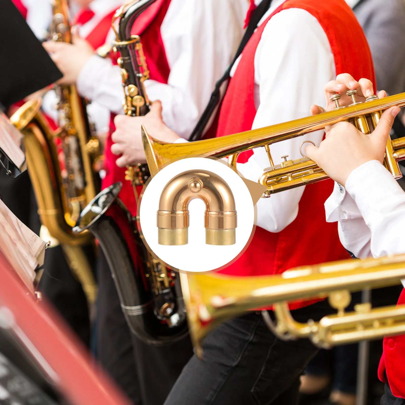 

Small Elbow of Vocal Tube Trumpet Bend Neck Musical Instruments Professional Trumpets Brass Accessories Big Part Accessory