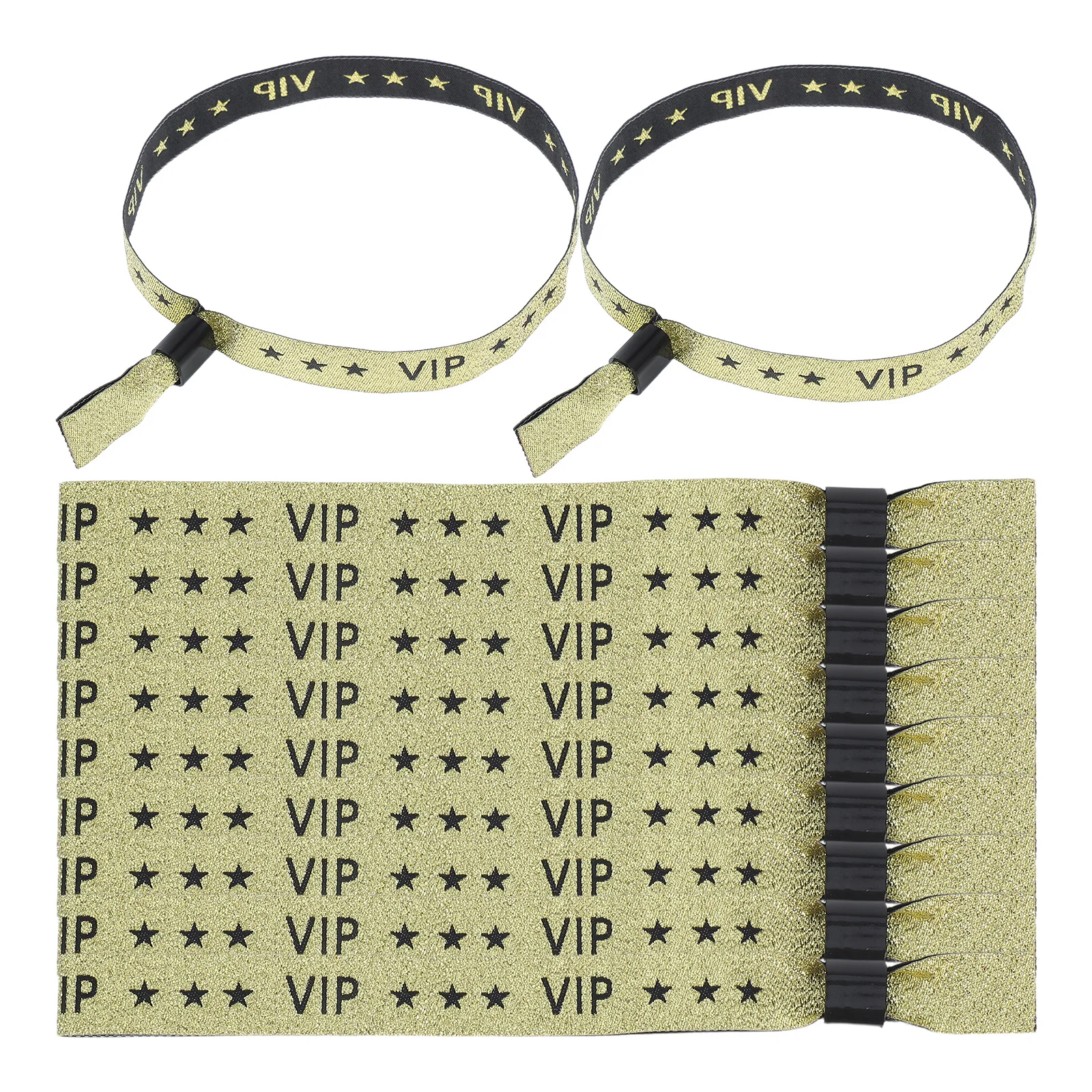 

20pcs Gold Vip Wristbands Party Bracelets Waterproof For Events Concerts Festivals Amusement Parks Wedding Fabric Entry
