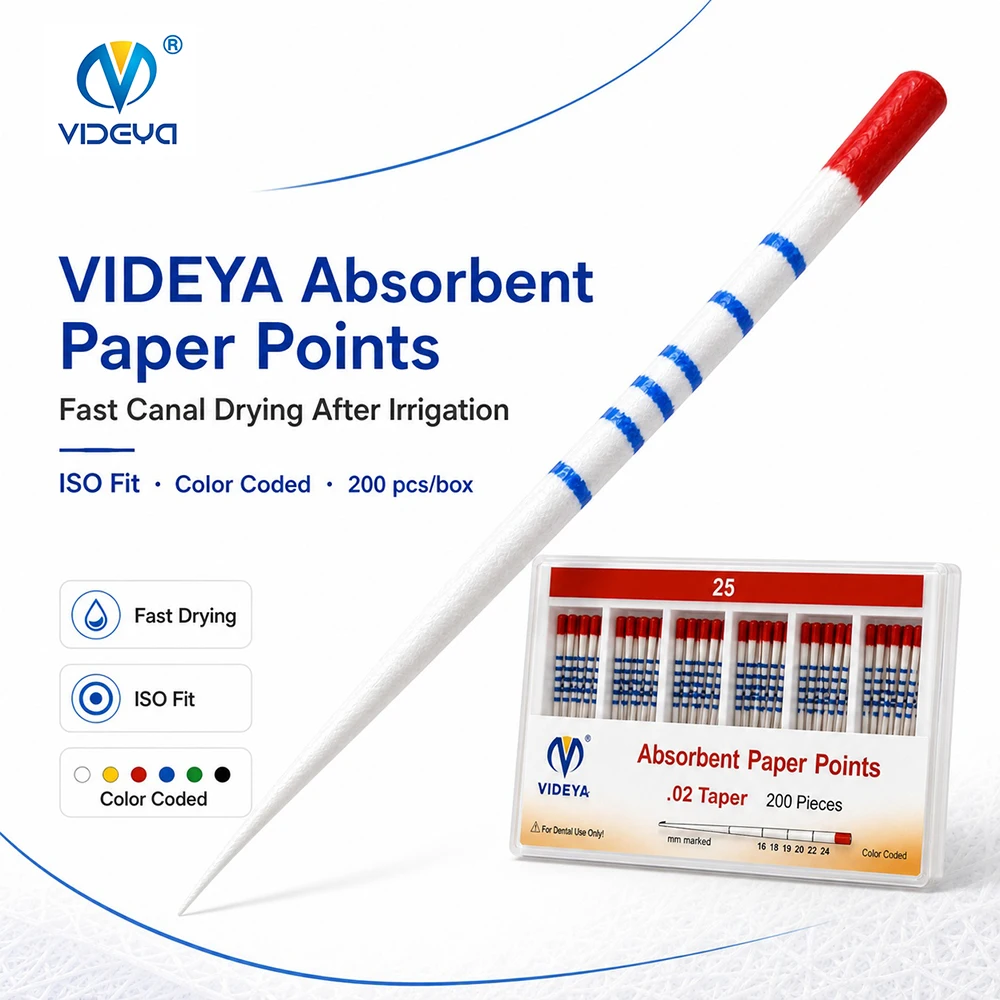 

Dental Absorbent Paper Points With Marking 200Pcs Endodontic Root Canal Paper Points .02 .04 .06 Taper Size #15-40 Box Pack