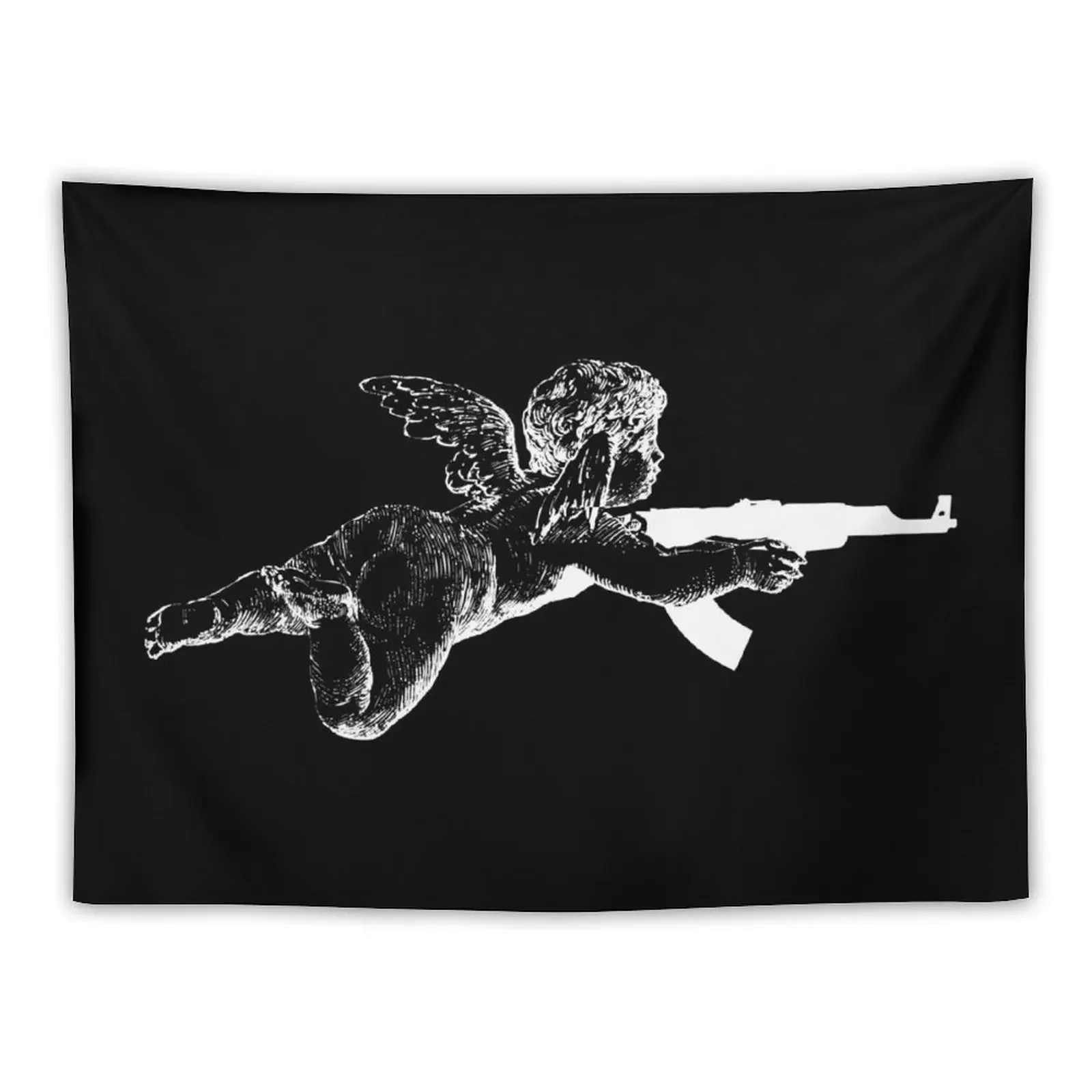 

Angel with AK-47 Tapestry Bedroom Deco Wall Art Decoration Wall Tapestry