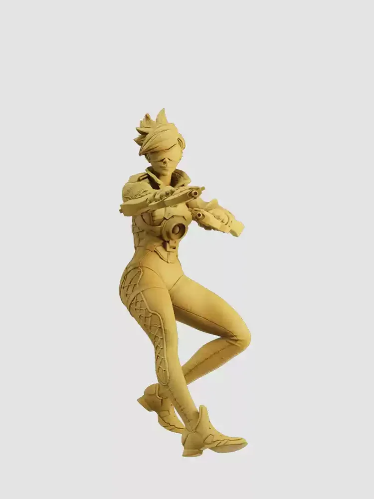 1/64 1/43 1/35 دمية مشهد مصغر نموذج أبيض غير مصبوغ لعبة كلاسيكية Overwatch شخصية الرماد الصيد السماء Wuzi نموذج ثابت