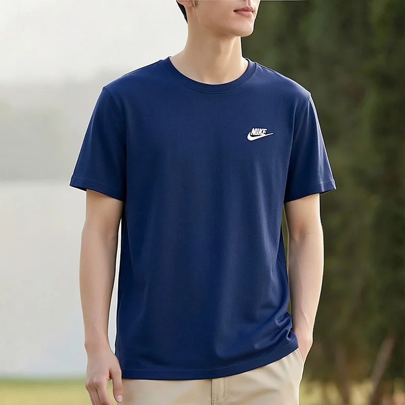 nike-navy-blue-embroidered-logo-basic-cotton-short-sleeve-t-shirt-ar4999-410