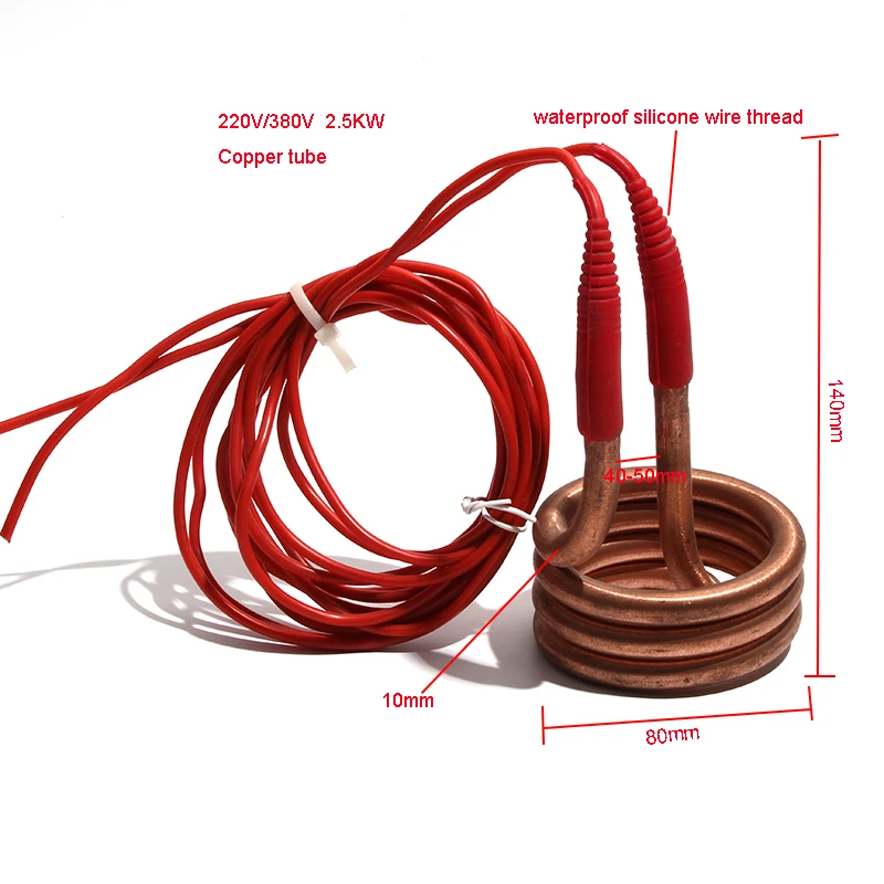 LUJINXUN Heater for Water Distiller,2500W/3000W/4500W Heating Element for Water,220V/380V Spring Coil Heat Tube for Bucket