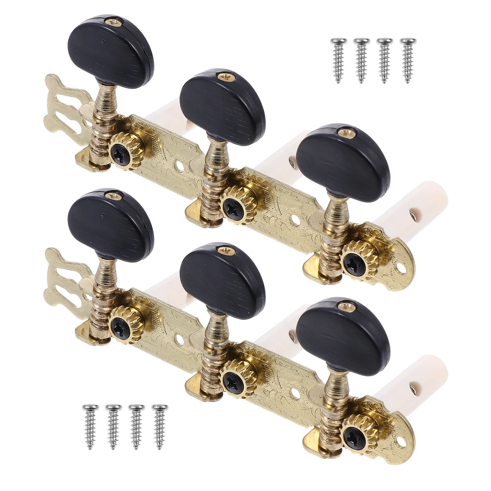 

2pcs Guitar Tuners Black Practical Creative Durable Folk Personalized Pins Accessories Fast Accurate Repair Strings
