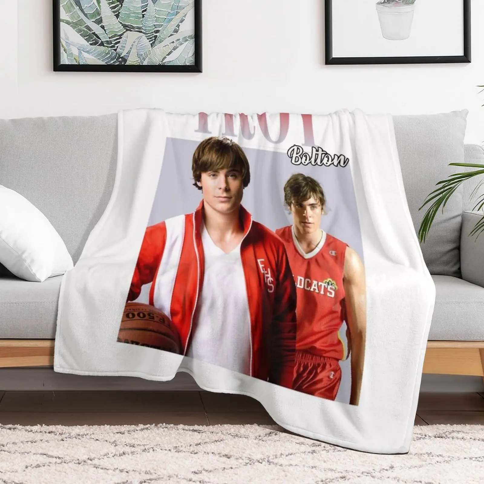 Troy Bolton Throw Blanket Personalized Gift Quilt Blankets