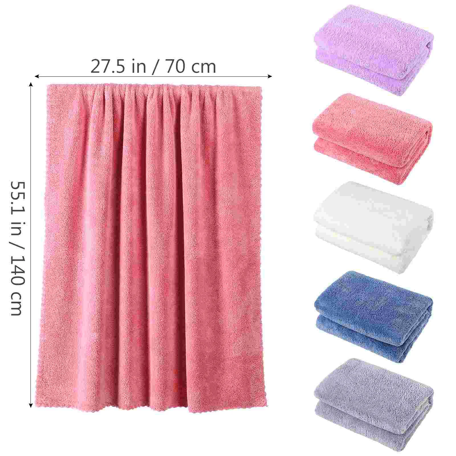 5 Pcs Microfiber Bath Towel Set Thick Towels Bathroom Body Shower for Hair Extra Large