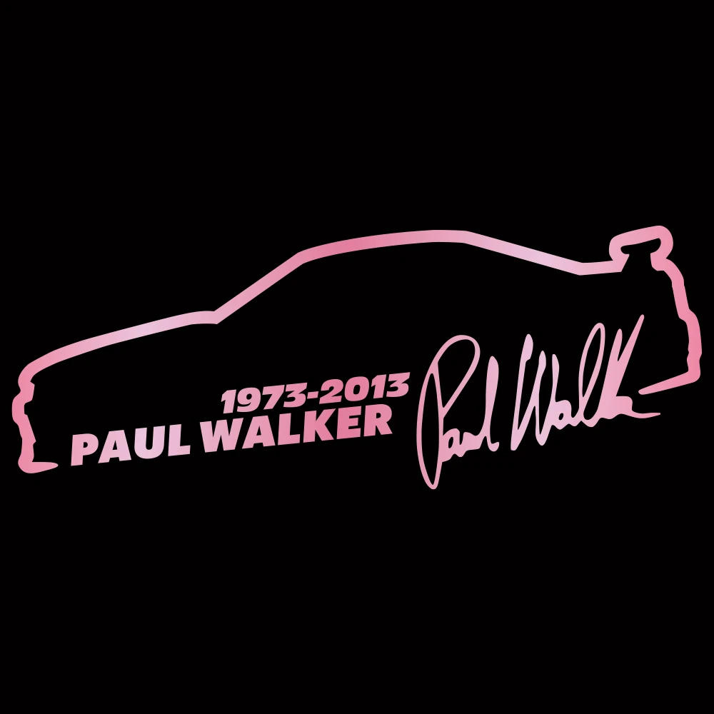 ملصق عاكس أنيق للسيارة "Paul Walker Fast And Furious" ملصق ثلاثي الأبعاد مضحك #5