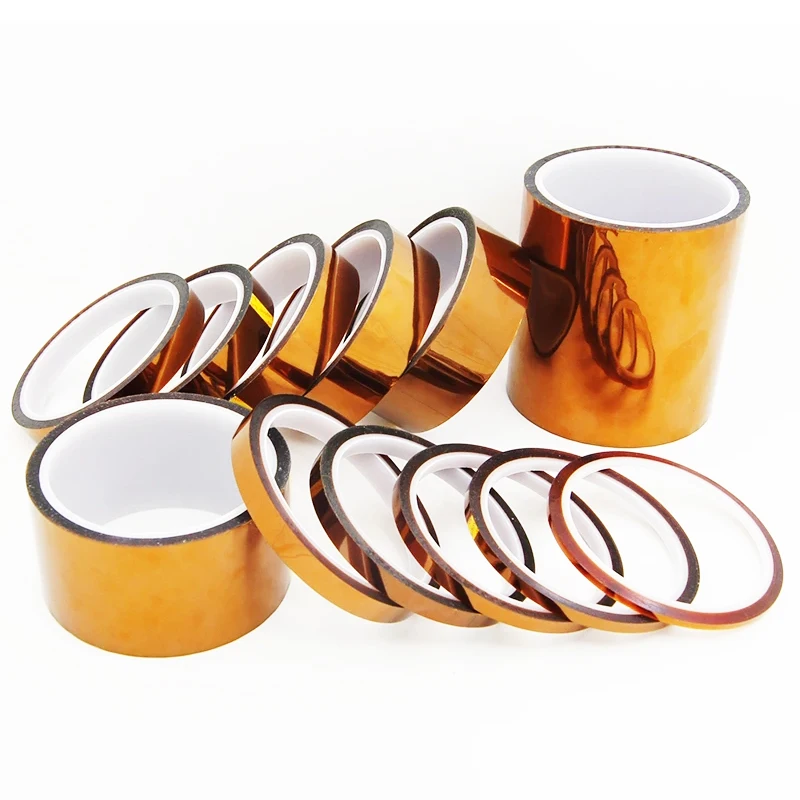 30m Long Gold Finger High Temperature Resistant Tape Polyimide Tape Multi Size Pet Anti Static Lithium Battery Insulation Tape image 6