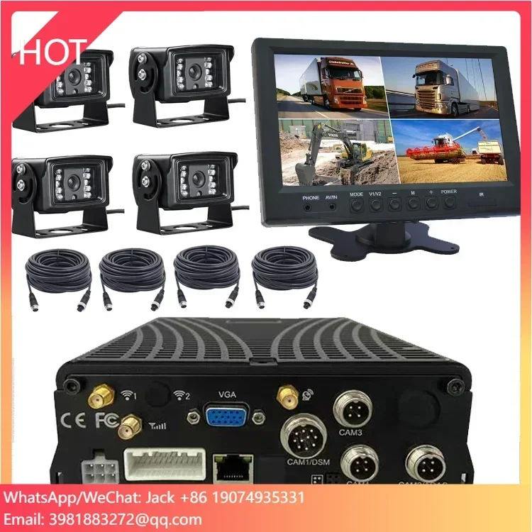 Trailer Bus Vehicle Security Camera System Mobile Dvr with Gps Wifi 4G