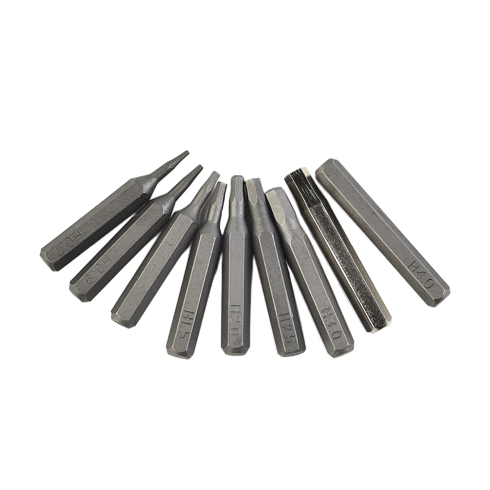 

Electronics Industry Screwdriver Bit Hex Shank High-strength Steel Magnetic Bits Screwdriver Bits Small Hex H0.7 H0.9 H1.5