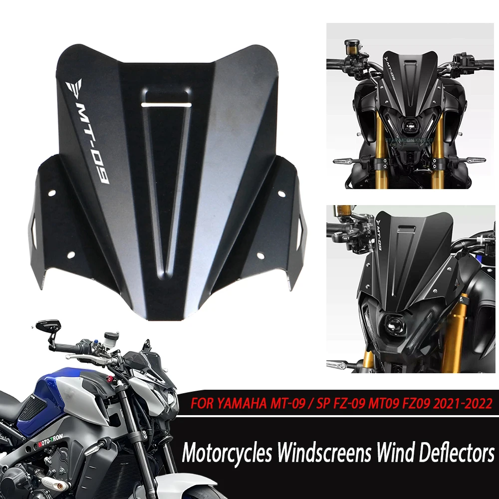 

Motorcycle Accessories Aluminium Alloy Windshield Visor Sport Windscreen Fits For YAMAHA MT-09 / SP FZ-09 MT09 FZ09 2021-2022
