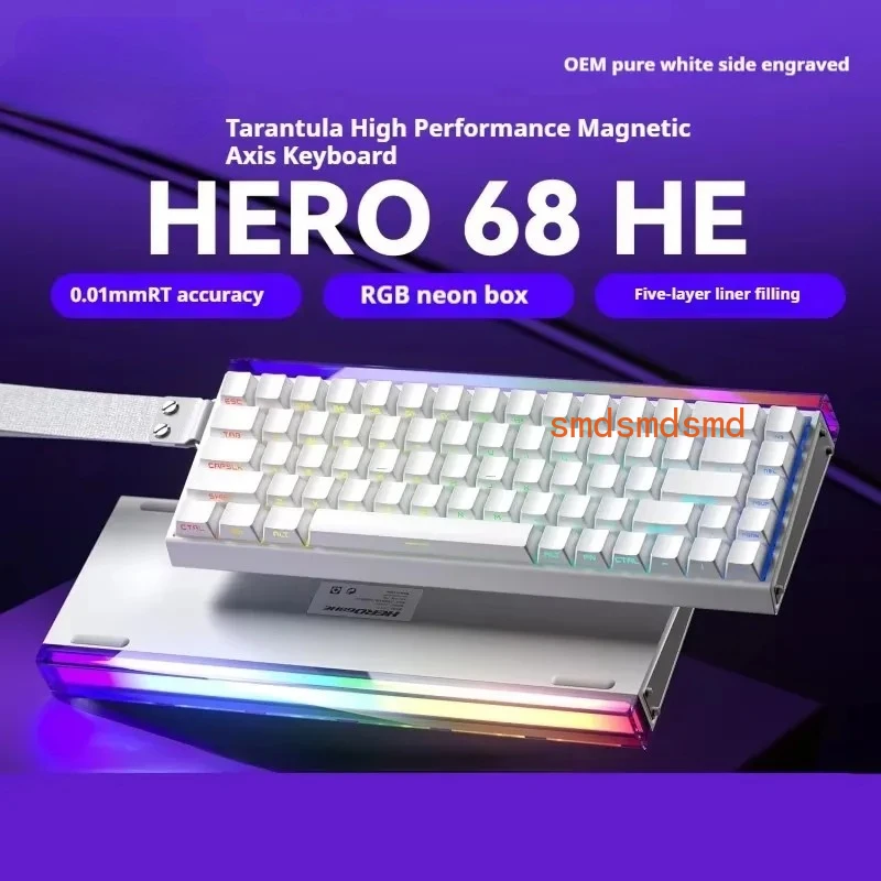 

68HE Magnetic Keyboard HERO 68 HE Wired RGB Hot Swap Esports Gaming Mechanical Keyboard Custom Computer Accessories