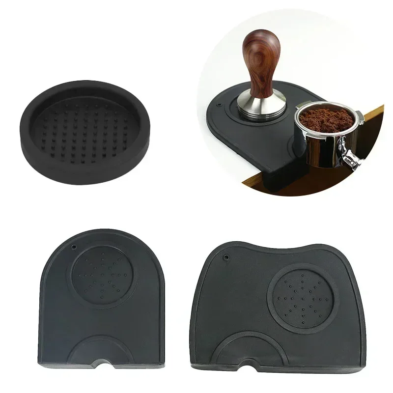 Kaffeepulver-Pad, rutschfeste Silikon-Stampfstation, Espresso-Matte für Zuhause, Café, Barista, Werkzeuge, Schwarz, Zubehör, Küchenbedarf