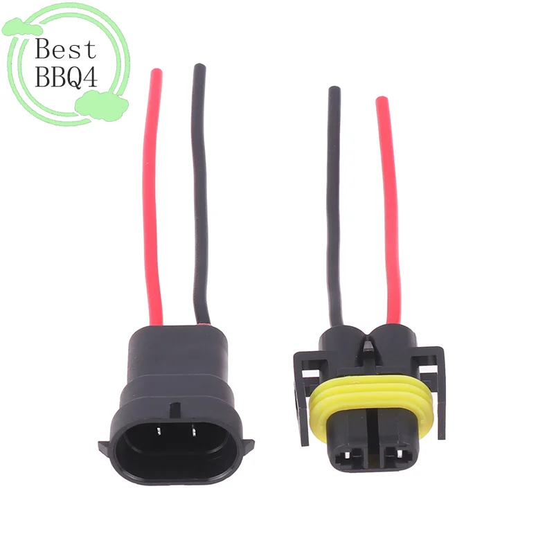 (BBQ4) Foglight Head Light Bulb Lamp 1/2PCS H8 H9 H11 Male To Female Socket Plug Adapter Connector Cable Wiring Harness
