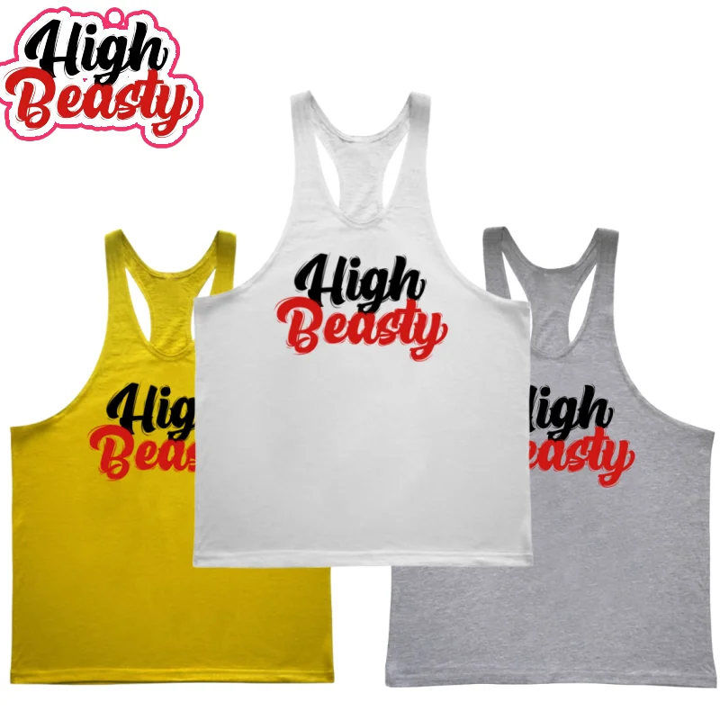 

Stringer Gym Men's Tank Vest, Racerback Narrow-Slim Strap Design, Breathable Material for Intense Fitness Sessions