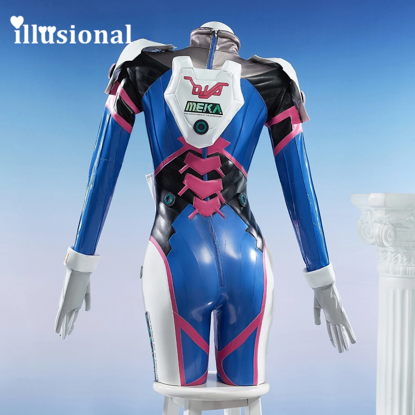 Disfraz de cosplay illusorio O W dva para mujer, mono de dva, piel clásica, juego Song Hana, disfraces de Halloween, ropa ajustada