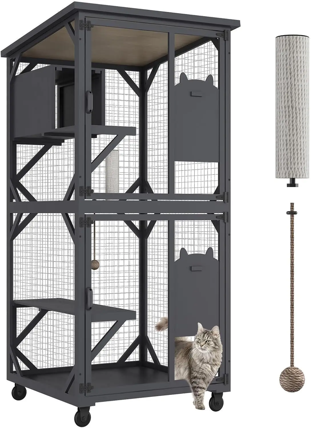 Catio Outdoor Cat Enclosure With Roof 71