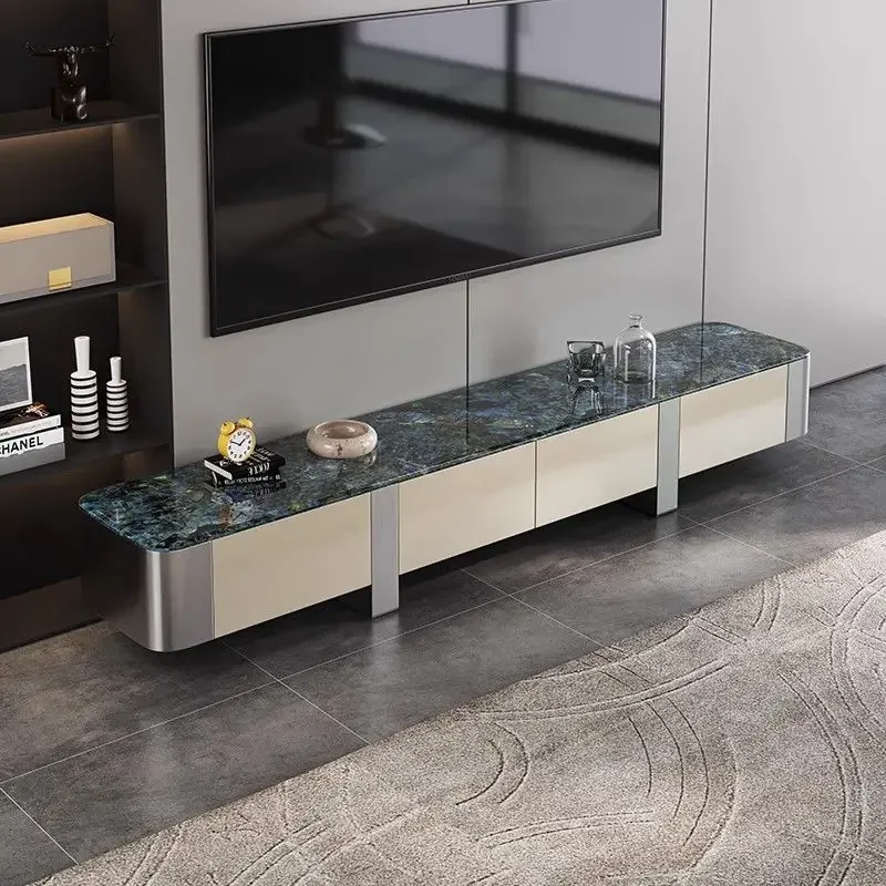

For Luxurious Solid Wood Microcrystalline Stone TV Cabinet Simple Design With Extendable Feature