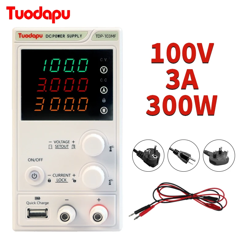 Tuodapu Ajustável dc Fonte de Alimentação 100v 3a Laboratório Bancada Interruptor Regulador de Alimentação 220v 110v