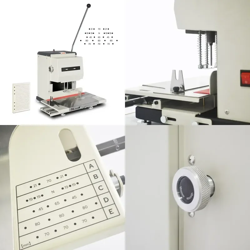 for Uving A5 A6 Notebook 6 Hole Paper Punch Adjustable Paper Drill Trapboard Products Paper Processing Machinery