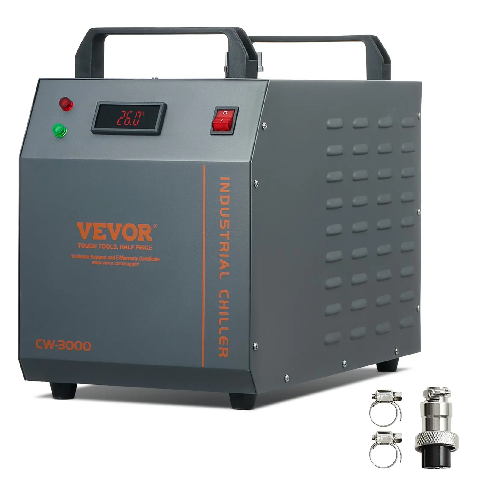 VEVOR Industrial Water Chiller Air-Cooled Industrial Water Cooler Cooling System Laser Engraving Machine Laser Engraver Cooler