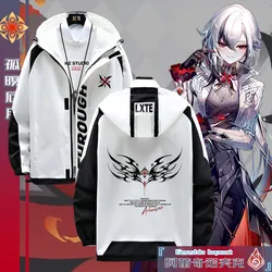 Arlecchino Long Sleeve Jacket Genshin Impact Unisex Coat Hoodie Zipper Cool Hooded Top Sweatshirt Fashion Cosplay Costume Gift