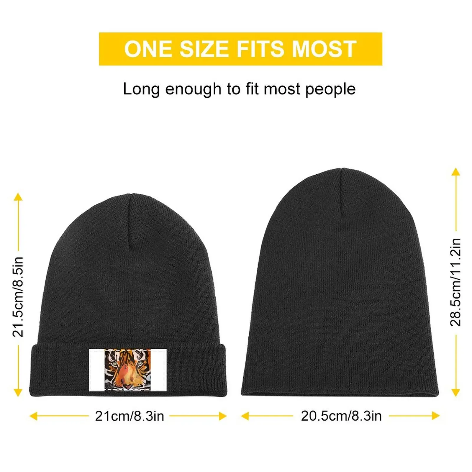 Tiger Eye Knitted Cap black Golf Big Size Hat |-F-| Sun Hats For Women Men's