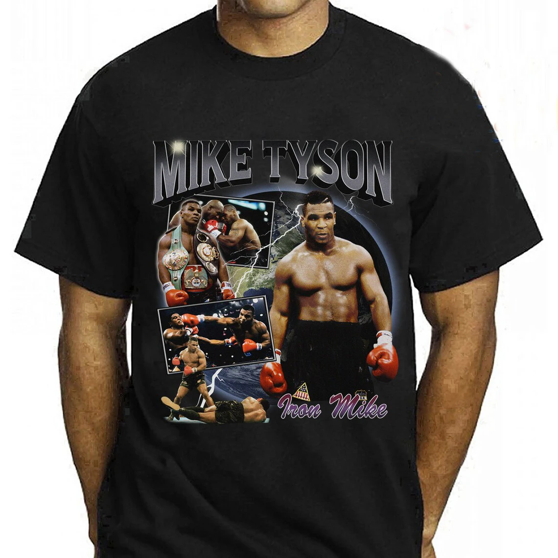 

90s Vintage Boxing Champion Mike Tyson Retro Iron Mike T Shirt. Short Sleeve 100% Cotton Casual T-shirts Loose Top Size S-3XL