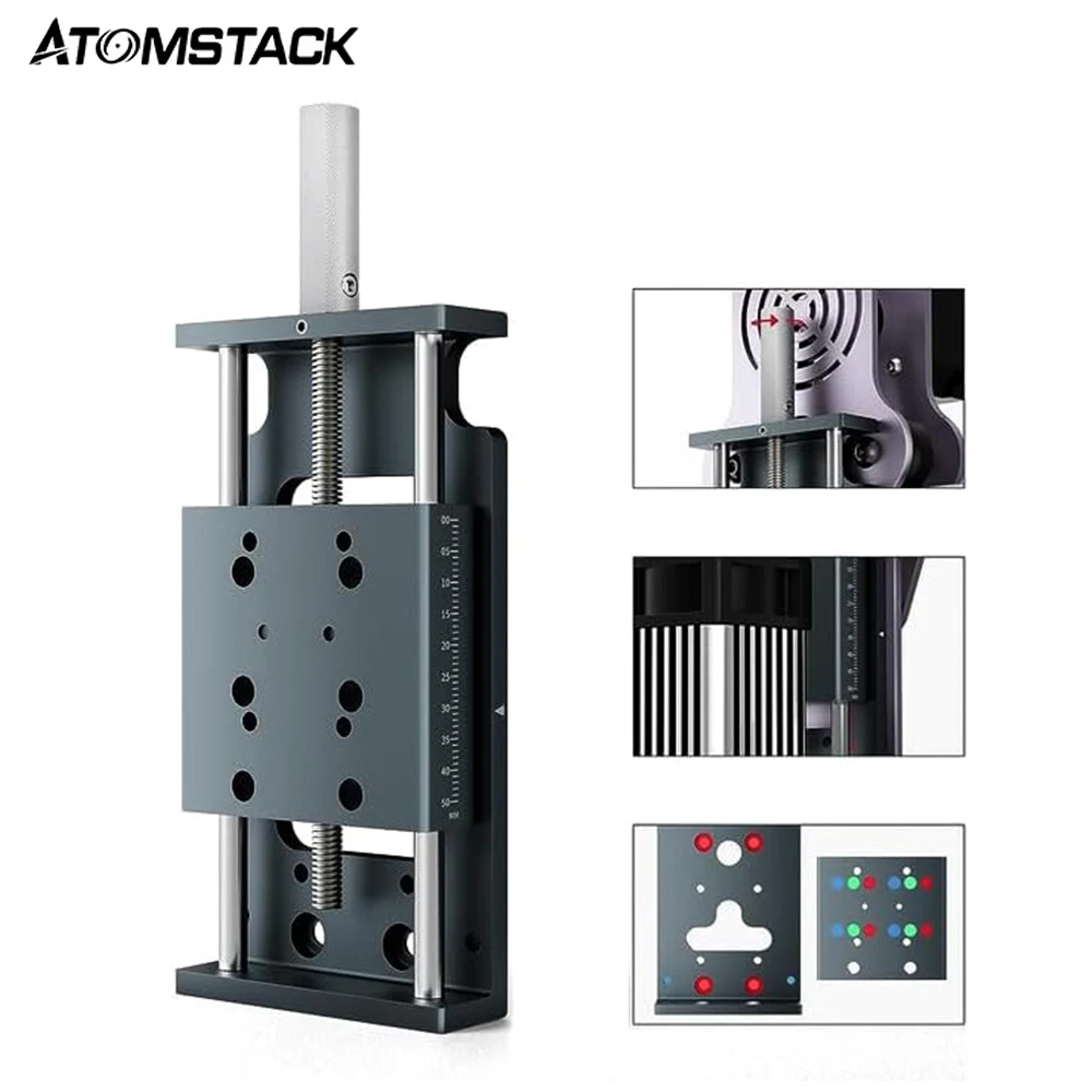 

ATOMSTACK Maker Z-Axis Height Adjuster Suit for ATOMSTACK A5pro/X20 Pro/S20 Pro /A20 Pro/A20 and Other Laser Engraving Machine