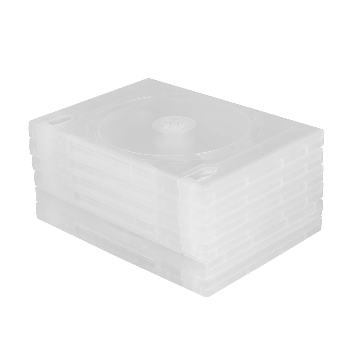 

6Pcs Cd Storage Box Transparent Dvd Case Portable Media for Home Cinema Large Capacity